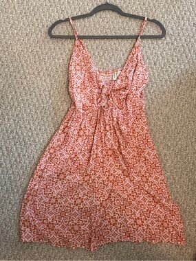 Roxy Spaghetti Strap Dress - Pink & Rust